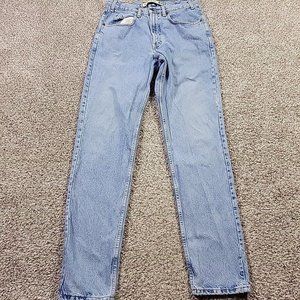 Vintage Gap Jeans Mens 34x36 Easy Fit Blue Denim Light Wash Distressed